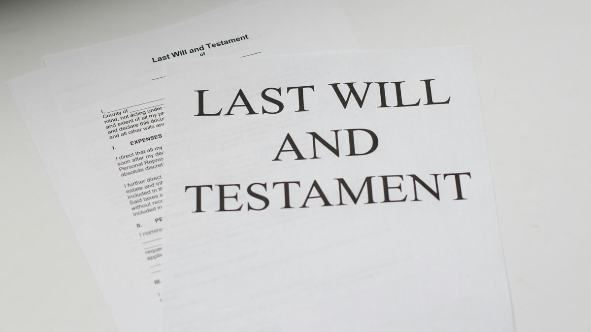 A printed last will and testament